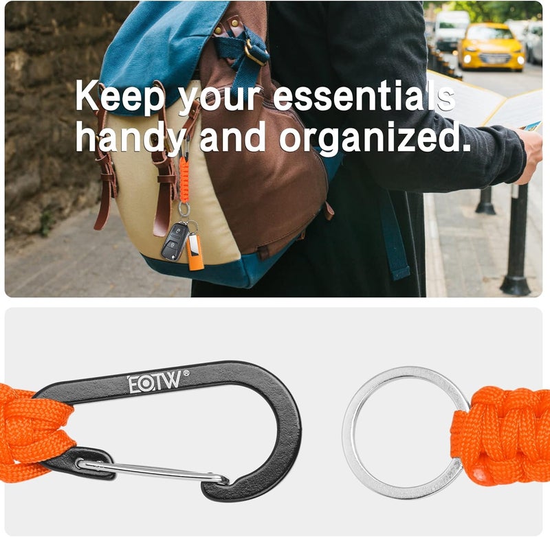 EOTW Paracord Keychain for Men Women Paracord Carabiner Backpack Keychain with Aluminum Clip for Camping Hiking Outdoor Gear - Image 4