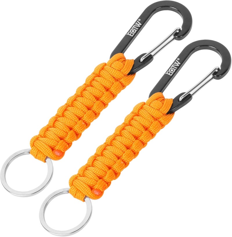 EOTW Paracord Keychain for Men Women Paracord Carabiner Backpack Keychain with Aluminum Clip for Camping Hiking Outdoor Gear - Image 1