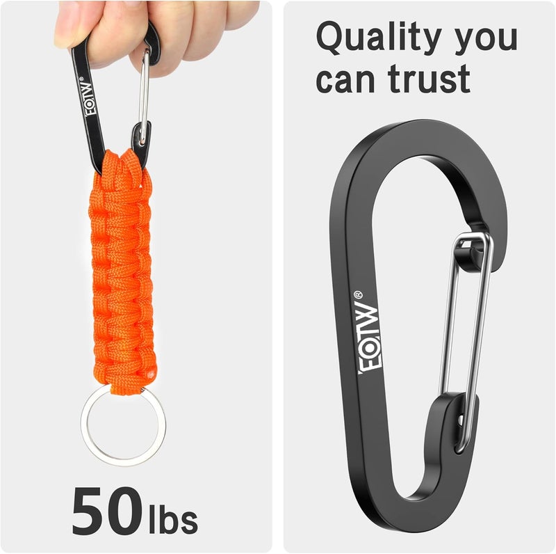 EOTW Paracord Keychain for Men Women Paracord Carabiner Backpack Keychain with Aluminum Clip for Camping Hiking Outdoor Gear - Image 5