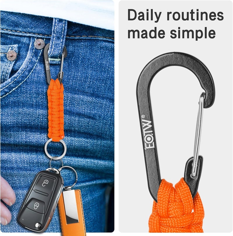 EOTW Paracord Keychain for Men Women Paracord Carabiner Backpack Keychain with Aluminum Clip for Camping Hiking Outdoor Gear - Image 3