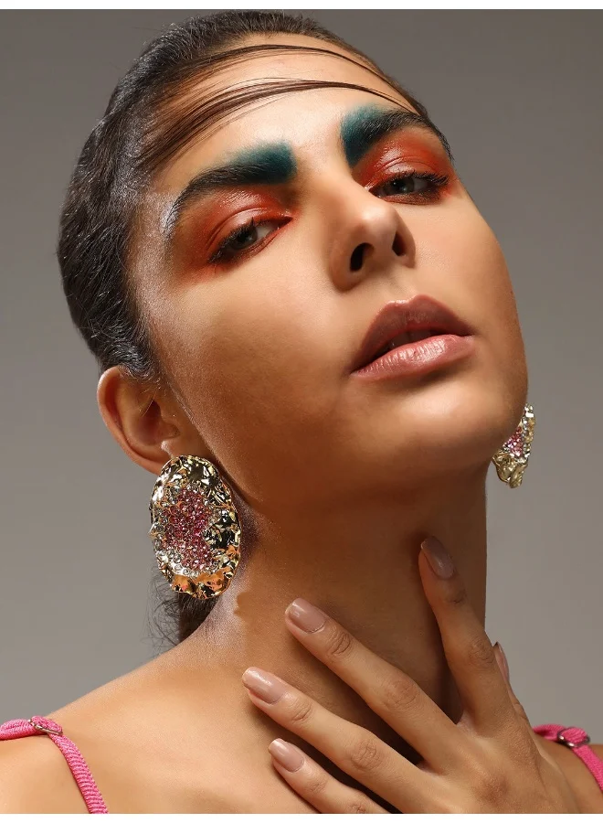 SOHI Lilypad Artificial Drop Earring Jewellery