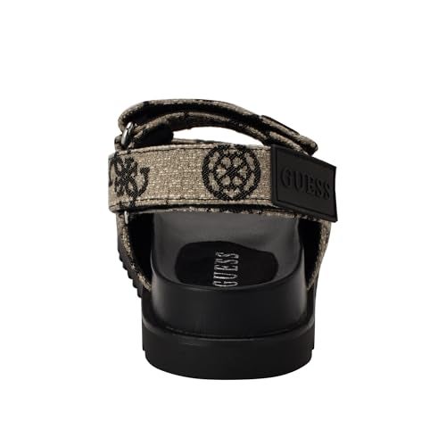 Guess Women's FADEY Sandal, Black/White Logo 001, 9 - Image 3
