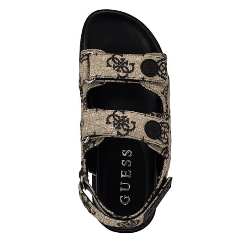 Guess Women's FADEY Sandal, Black/White Logo 001, 9 - Image 5