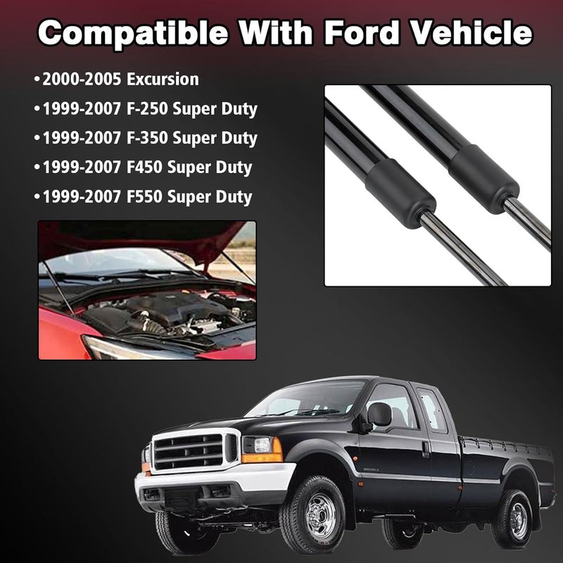ZONFANT Front Hood Lift Supports for Ford Super Duty - Image 2