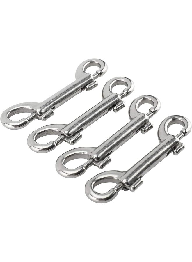 LAMAY 4 Pack 316 Stainless Steel Double Ended Bolt Snap Hook, 3-1/2 Inch Marine Grade Double End Snaps, Trigger Chain Clips Scuba Diving Clips - Image 5