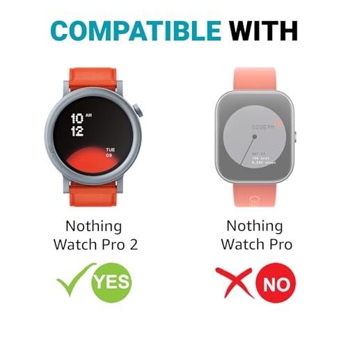 POPIO Military-Grade Gorilla Tempered Glass for CMF by Nothing Watch Pro 2 (Transparent) Edge to Edge Full Screen Coverage, Pack of 2 - Image 4