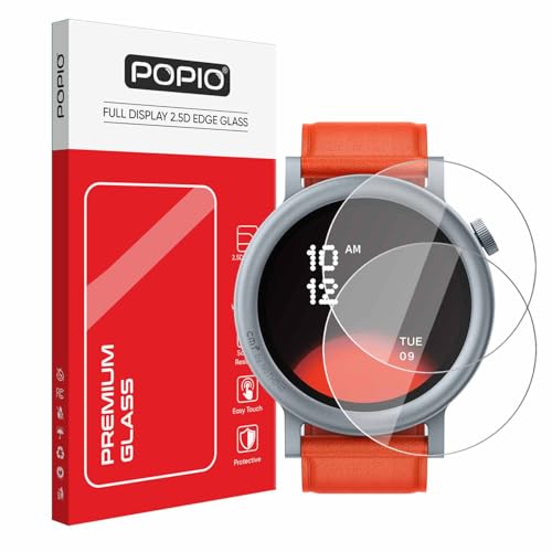POPIO Military-Grade Gorilla Tempered Glass for CMF by Nothing Watch Pro 2 (Transparent) Edge to Edge Full Screen Coverage, Pack of 2 - Image 1