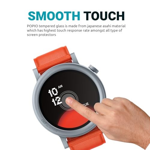 POPIO Military-Grade Gorilla Tempered Glass for CMF by Nothing Watch Pro 2 (Transparent) Edge to Edge Full Screen Coverage, Pack of 2 - Image 3