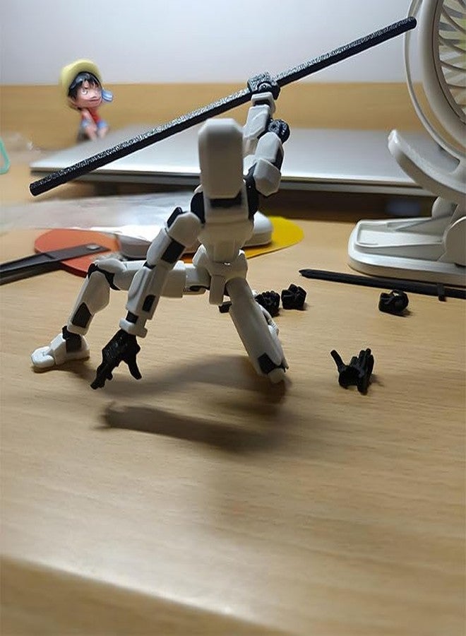 ENZAMOL Black Dummy 13 Action Figure Toys Robot Pet Toys for Men 3D Printed Products DIY Assembly Dummy 13 Action Figures Articulated Joints Robot t13 Action Figure for Desktop t 13 Action Figures - Image 3