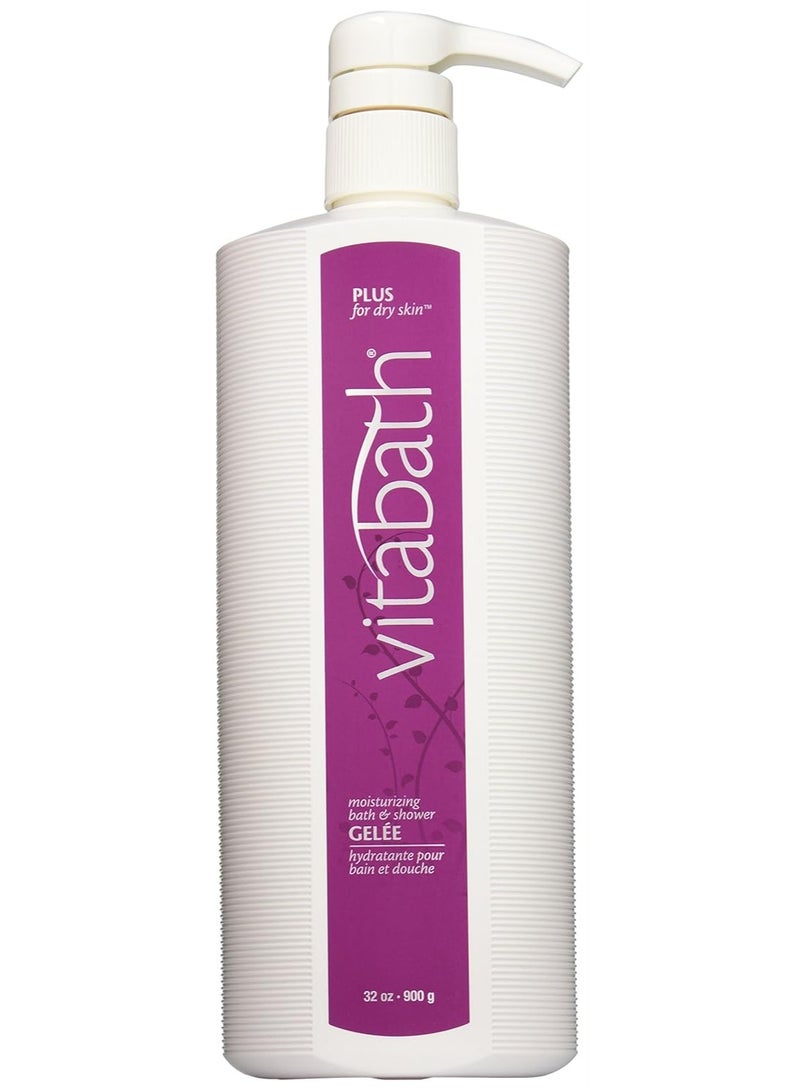 Vitabath Moisturizing Bath & Shower Gelee, Plus For Dry Skin, 32-Ounces - Image 1
