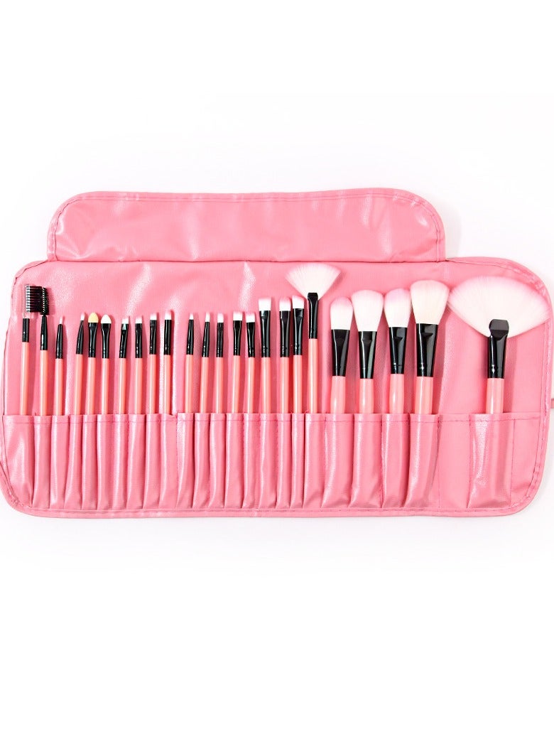 أوريتي مجموعة فرش المكياج الأساسية بمقبض خشبي، 24 قطعة - Image 1