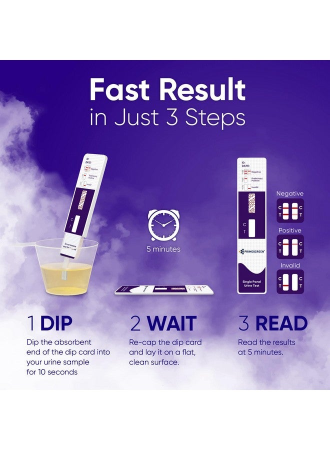 برايم سكرين مجموعة اختبار البول للنيكوتين والتبغ والكوتينين من Prime Screen [عبوة من 10 قطع] - بطاقة غمس البول لاختبار الكوتينين الناتج عن التدخين - WCOT-114 - Image 3