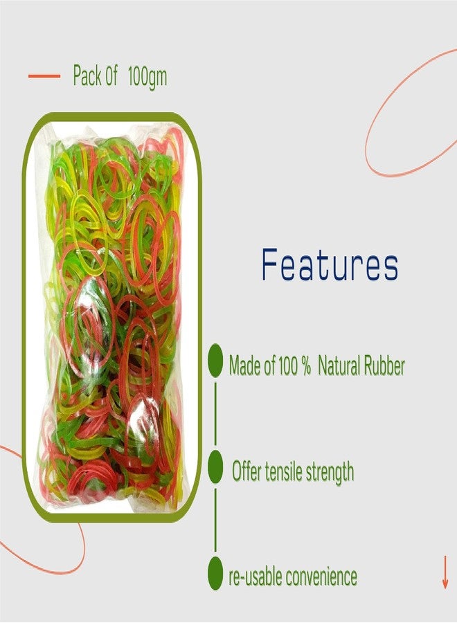ROTZ 1/2 Inch Premium Rubber Bands - Fluorescent Colors (250 Grams) - Made of 100% Natural Rubber - Image 3