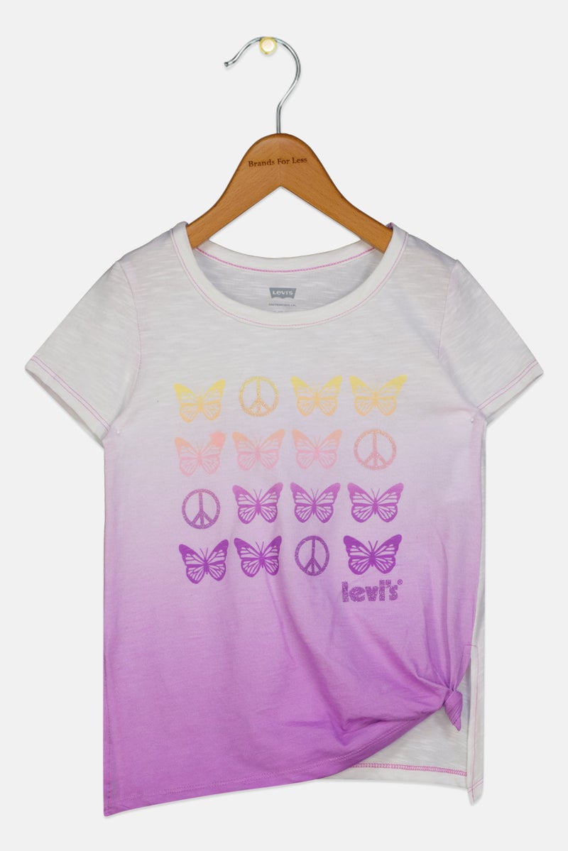 Levi's Toddlers Girl Short Sleeves Graphic Print Tops, Multicolor - Image 1