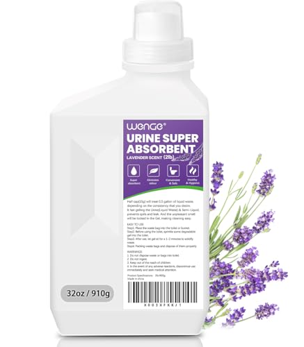 Wenge Urine Super Absorbent, Solidifier - 180 Use Pre Pee Powder for Toilet, Porta Potty Chemicals, Eco Absorbent Liquid Waste Gelling and Deodorizing Powder (Purple Lavender Scent) - Image 1