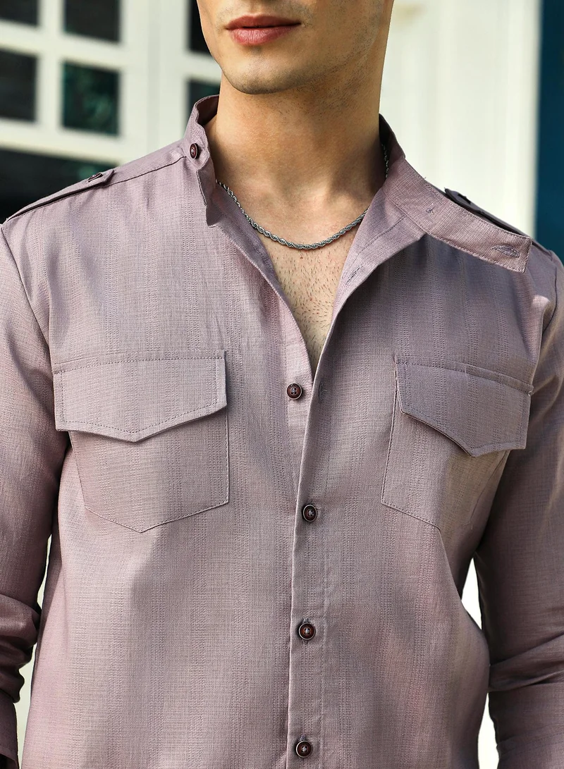 كامبوس سوترا Men's Grape Purple Linea Utility Shirt