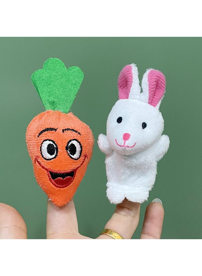 Bluejw 2025 New Cartoon Animal Plush Toy Finger Doll Baby Soothing Finger Doll Panda Rabbit - Image 1