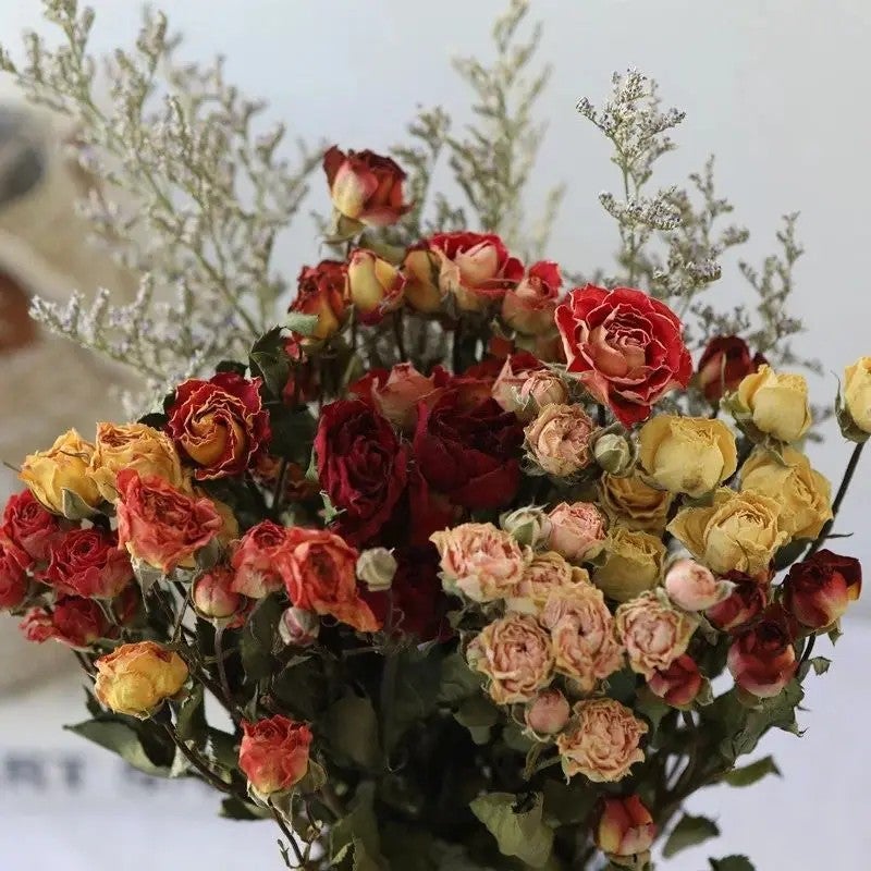 Bluejw Christmas Dried Lover Rose Bouquet - Real Natural Dried Flowers Preserved Flower Arrangement with Dried Plants for Holiday Gift - Image 2