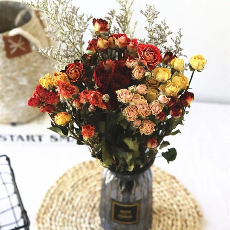 Bluejw Christmas Dried Lover Rose Bouquet - Real Natural Dried Flowers Preserved Flower Arrangement with Dried Plants for Holiday Gift - Image 4