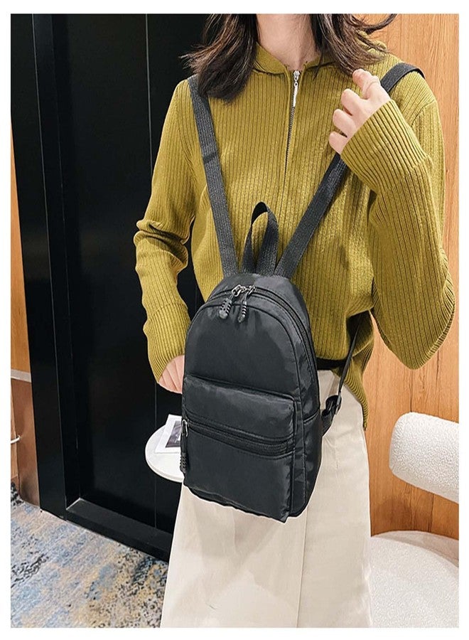 Small Backpack for Women and Girls, Mini Backpack Purse Stylish Lightweight Backpacks Casual Womens Backpacks with 2 Pockets (Black) - Image 5