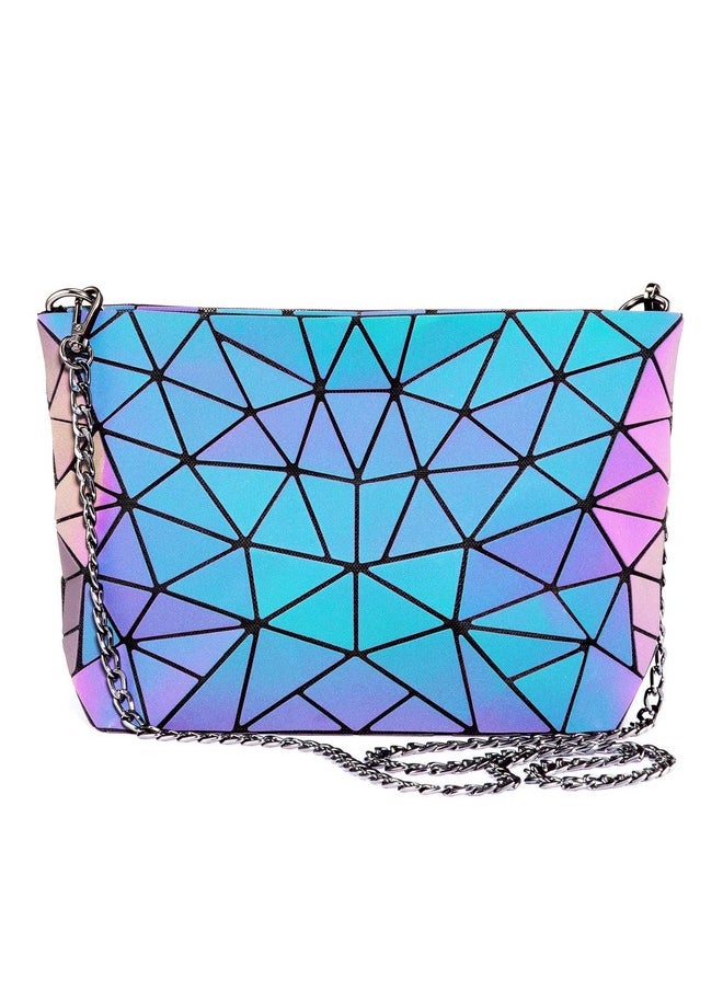 Lovevook Geometric Luminous Purses And Handbags For Women Holographic Reflective Crossbody Bag Wallet  - Image 1