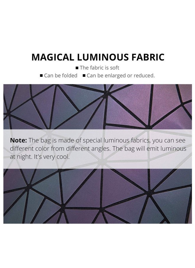 Lovevook Geometric Luminous Purses And Handbags For Women Holographic Reflective Crossbody Bag Wallet  - Image 4