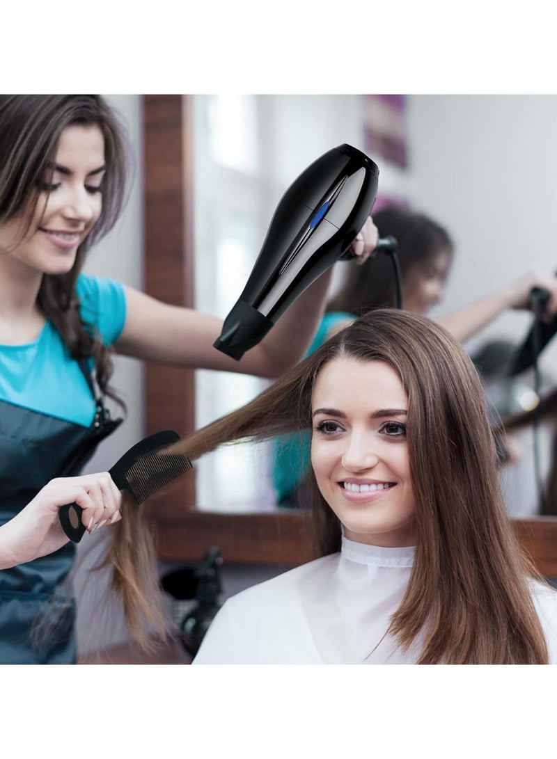 High-wattage Black Professional Hair Dryer Fast Drying Salon with 2 Speed 3 Heat Setting Cool on Diffuser Nozzle Concentrator Comb for Curly and Straight - Image 4