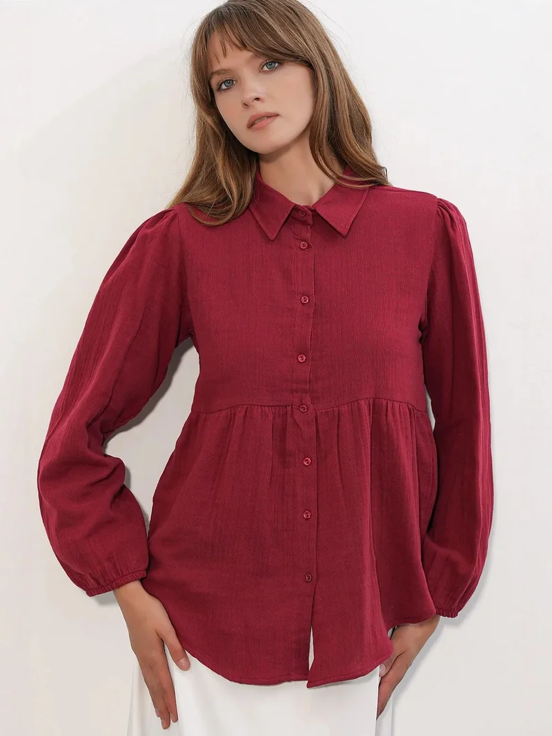 بيغ دارت BDART Oversized Cotton Long-Sleeve Shirt
