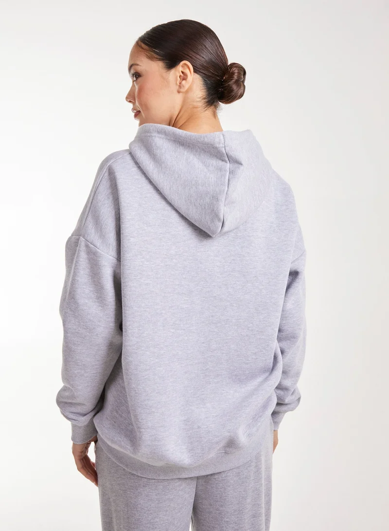 بينك فانيلا Sport Studio Textured Hoodie