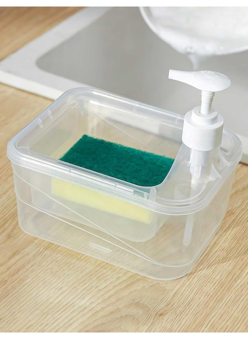 MAP Premium Soap Dispenser for Kitchen, Dish Soap Dispenser with Sponge Holder - Image 1