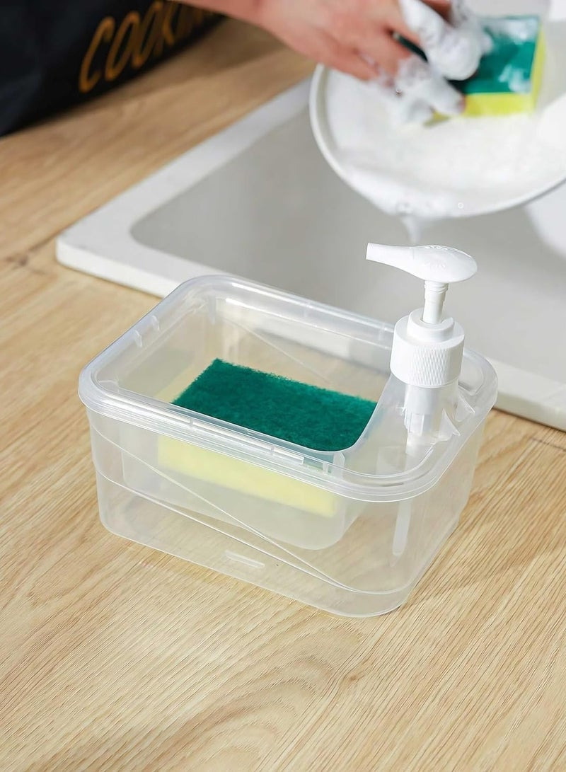 MAP Premium Soap Dispenser for Kitchen, Dish Soap Dispenser with Sponge Holder - Image 2