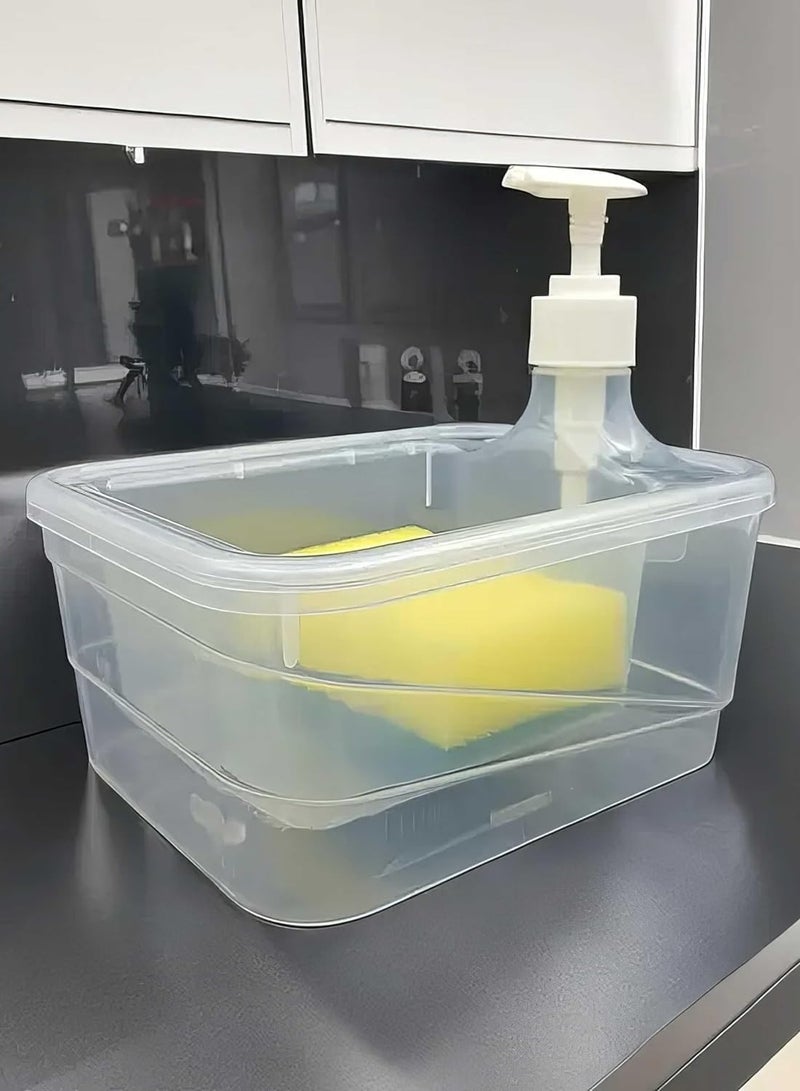 MAP Premium Soap Dispenser for Kitchen, Dish Soap Dispenser with Sponge Holder - Image 3