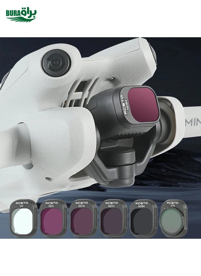 BURAQ For DJI Mini 4 Pro RCSTQ Filter HD Protective Mirror Drone Accessories, Style: ND-PL64  - Image 2