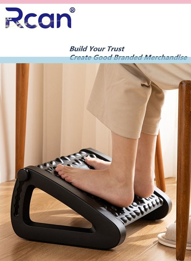 Rcan Foot Rest for Under Desk at Work Rocking Foot Stool Footrest Ergonomic Footrest for Office Chair with Massage Surface Foot Stool for Office Chair Home Airplane Travel Back Leg Pain Pressure Relief - Image 4