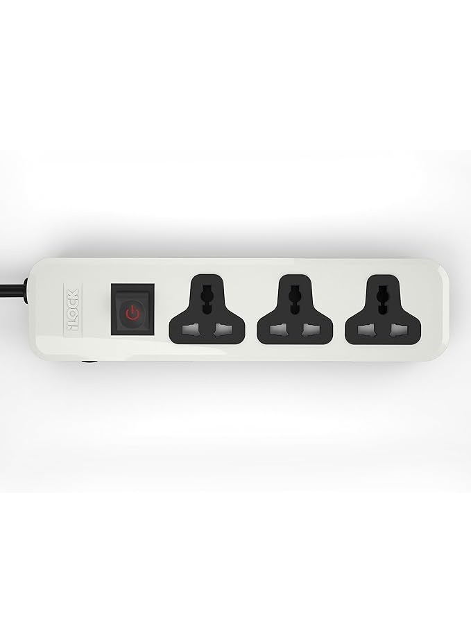 iLOCK power strip 3 universal outlets without earthing - (Basic) (Multicolor) - Image 3