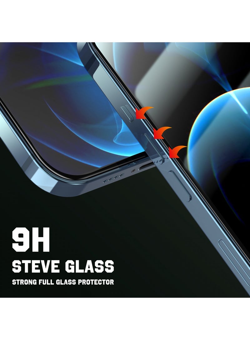 GREEN LION iPhone 12 Pro Max (6.7") Screen Protector 9H Steve Strong Full Glass / Bubble Free / Highly Responsive / Anti Fingerprint / Grease Resistance / Anti Scratch / Crystal Clear - Black Edge/Clear - Image 5