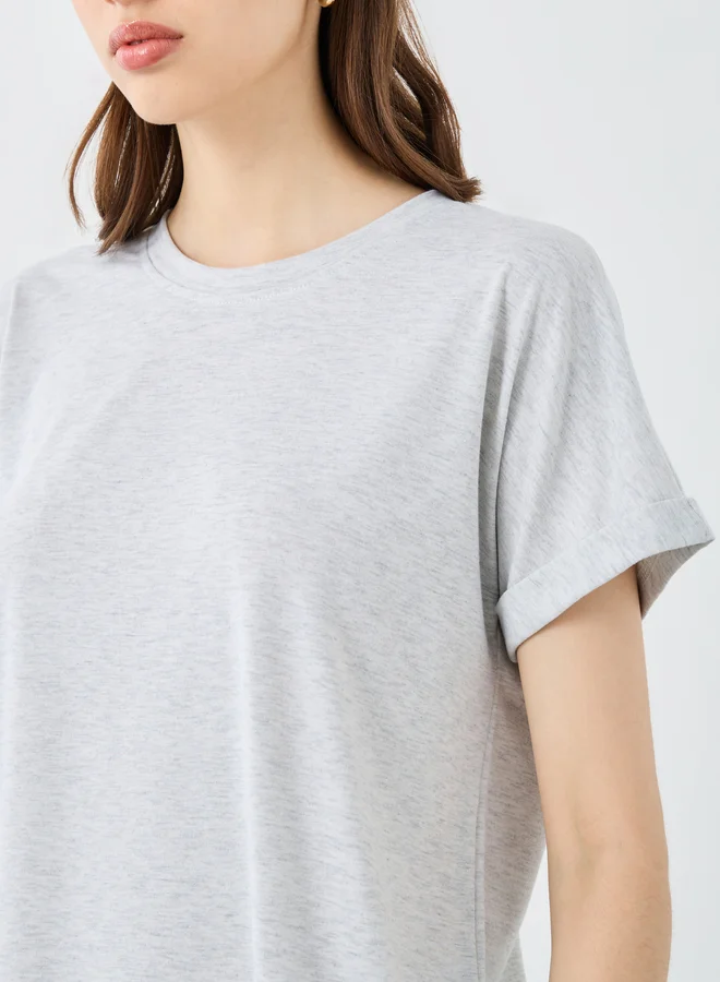 Take Two Take Two Solid Round Neck Regular Fit T-Shirt