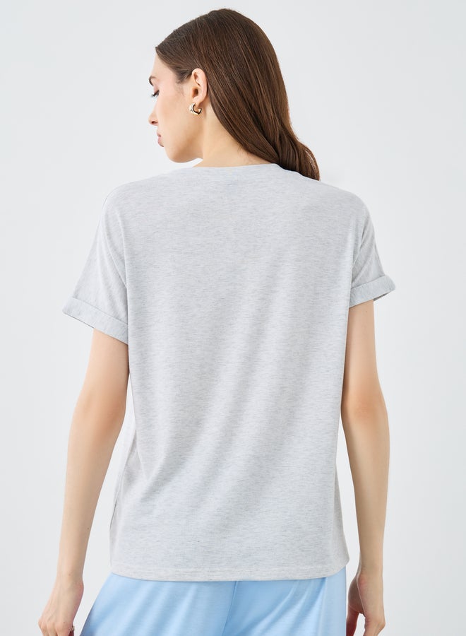 Take Two Solid Round Neck Regular Fit T-Shirt - Image 4