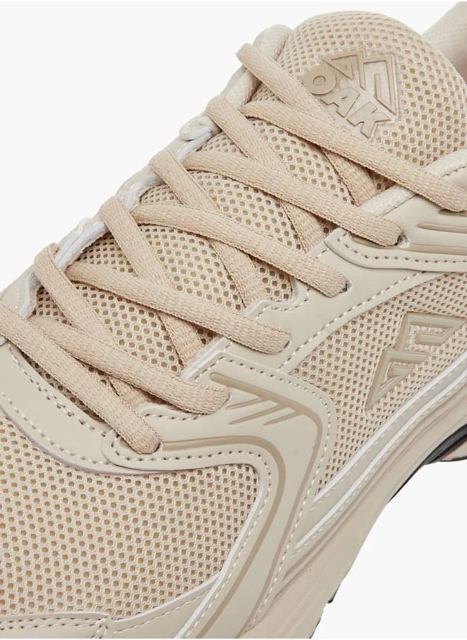 Oaklan by Shoexpress Men's Mesh Panelled Sports Shoes with Lace-Up Closure