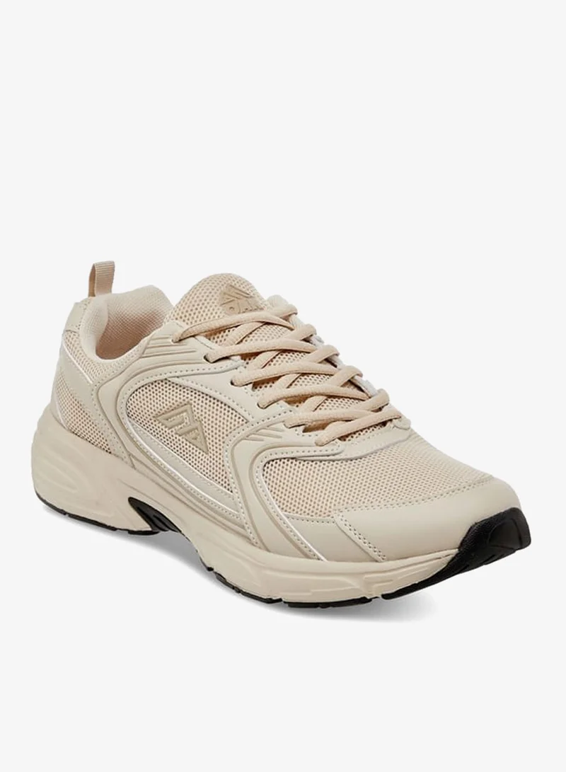 Men's Mesh Panelled Sports Shoes with Lace-Up Closure