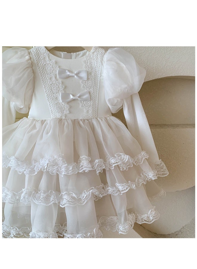 Baby Fall Long Sleeve Mesh Tutu Dress, Princess Kids Fashion Party Dresses - Image 4