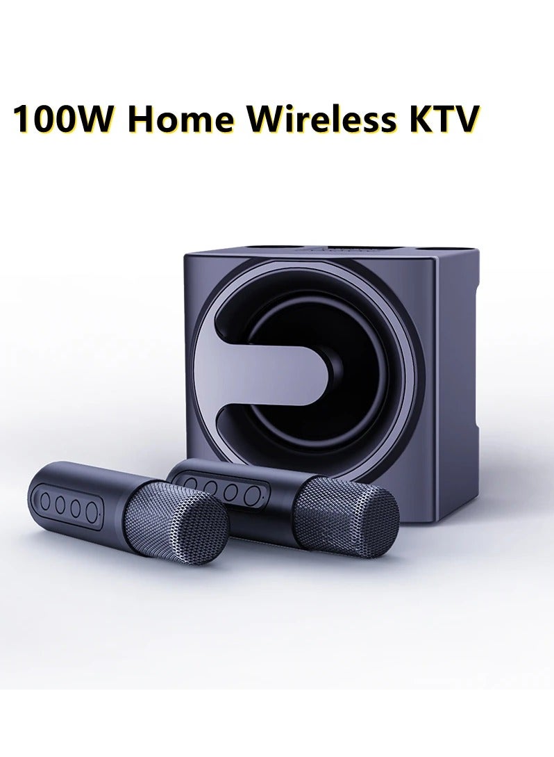 YS-207 Portable Bluetooth Speaker with 2 Microphones Wireless Black - Image 3