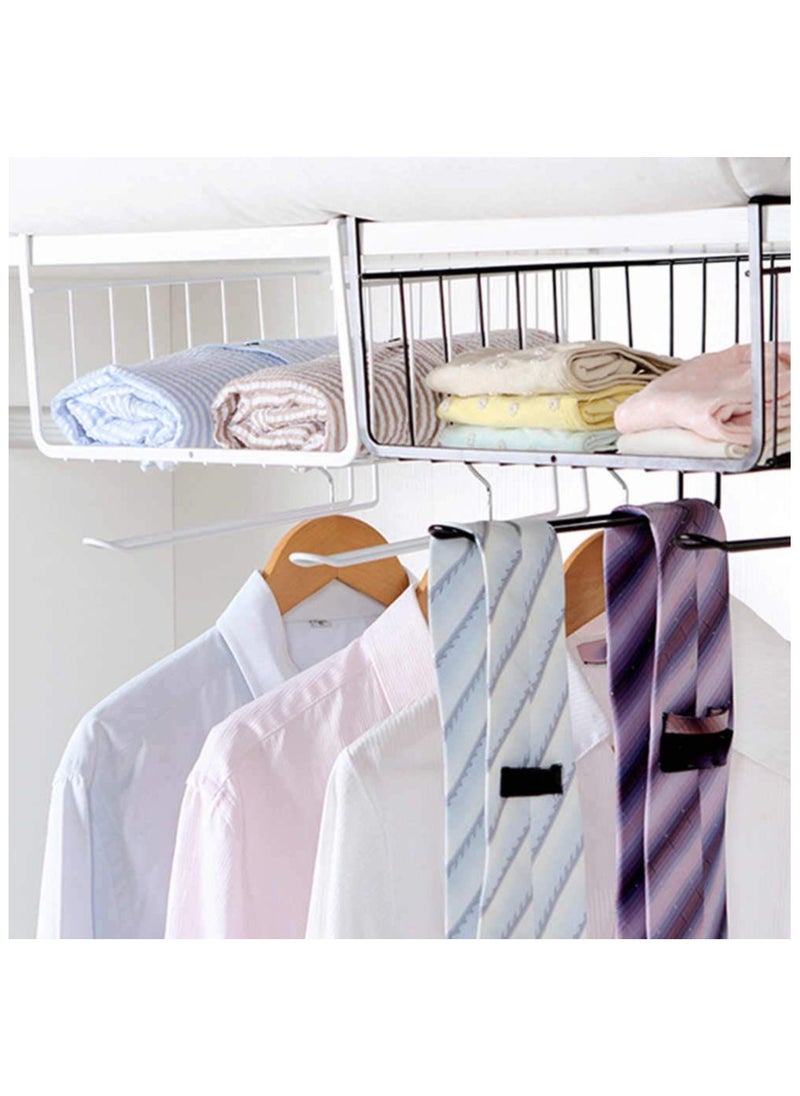 Rubik Under Shelf Basket, Multifunctional Hanging Under Cabinet Storage Organizer Wire Rack for Kitchen Pantry Pack of 2  - Image 3