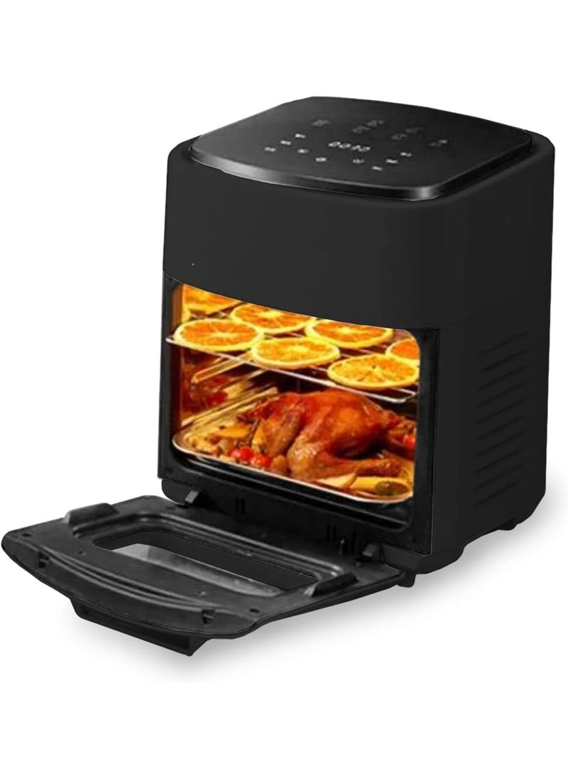 15L Multi-Function Electric Oven & Air Fryer with Viewing Window | Large Capacity Baking Machine, Assorted Colors