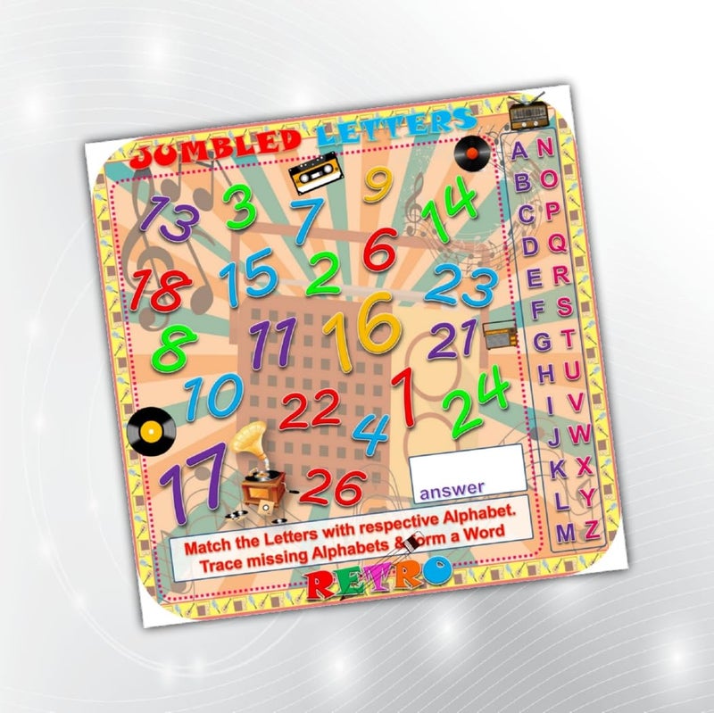 PartyStuff Paper Games - Retro Guess Missing Word (36 Piece) - Image 1