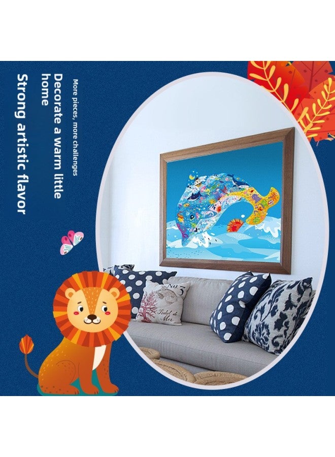 Dinosaur Lion Animal Alien Puzzle Children's Educational Paper Early Childhood Toys High Difficulty For Adults-Color:MZM-Gift Box Aesthetic Puzzle (Lion) - Image 5