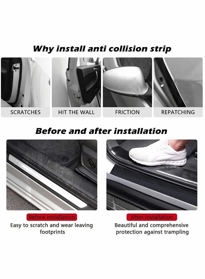Car Door Edge Protectors, Scratch Resistant Paint Guard, Front and Rear Door Sill Scuff Plate, Bumper Protection for Most Vehicles, 2in x 9.8ft (5cm x 3m, Black) - Image 2