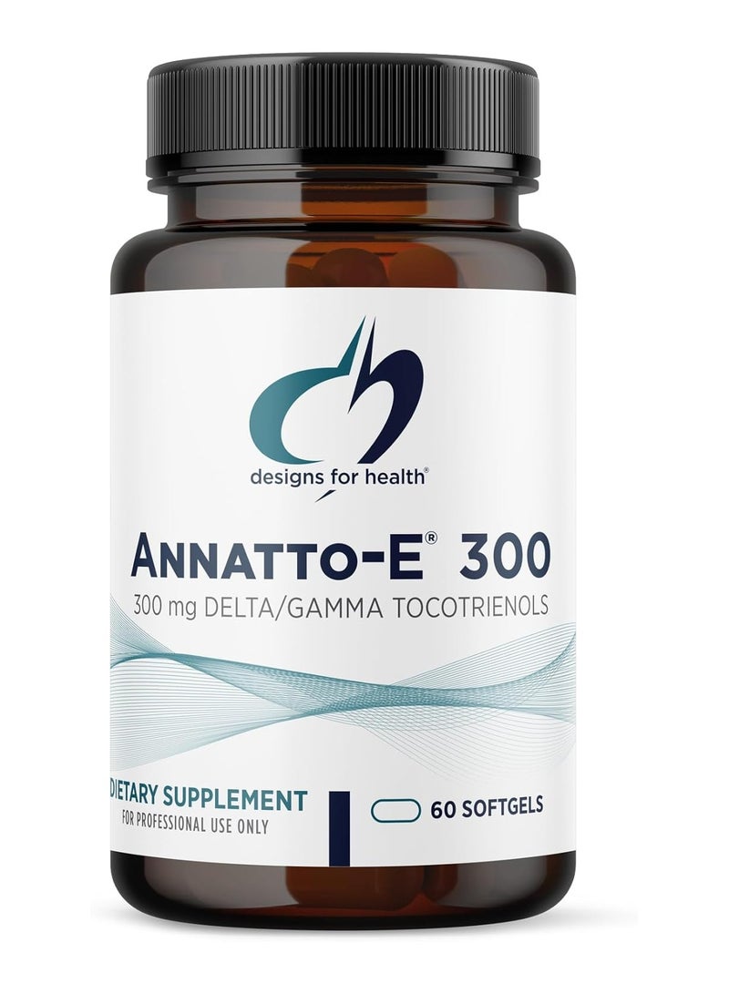 designs for health Annatto-E 300 - 300 mg Delta / Gamma Tocotrieienols Dietary Supplemant 60 Softgels - Image 1