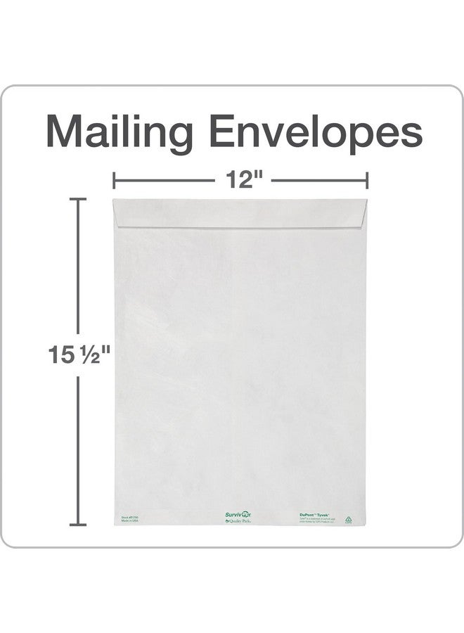 Quality Park Survivor Tyvek Shipping Envelopes, 12" X 15-1/2", Made With Lightweight And Strong Dupont Material, Peel And Seal Closure, White Shipping Envelopes, 100 Per Box (Quar1790) - Image 3