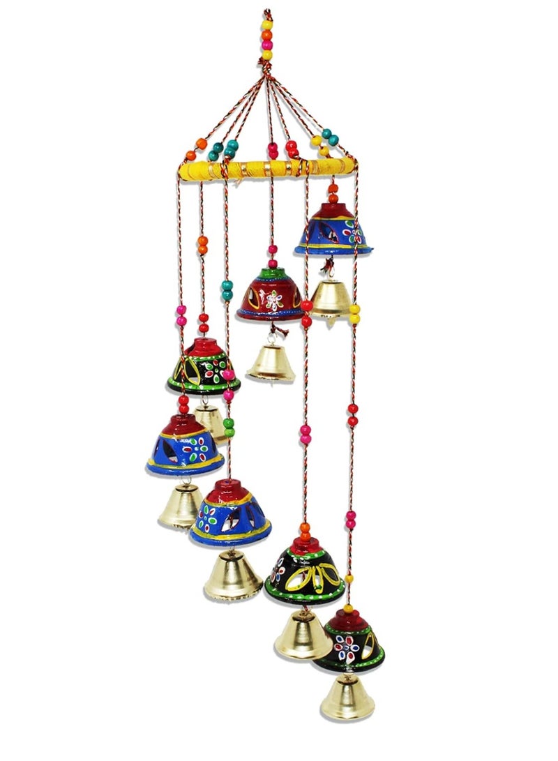 JH Gallery Plastic Handcrafted Rajasthani Door/Wall Hanging Decorative Showpiece/Wall Hanging/Home Decor/Home Furnishing/Diwali Gift/Corporate Gift (J Bells Pack Of 1, Multicolor), Multi Color - Image 4